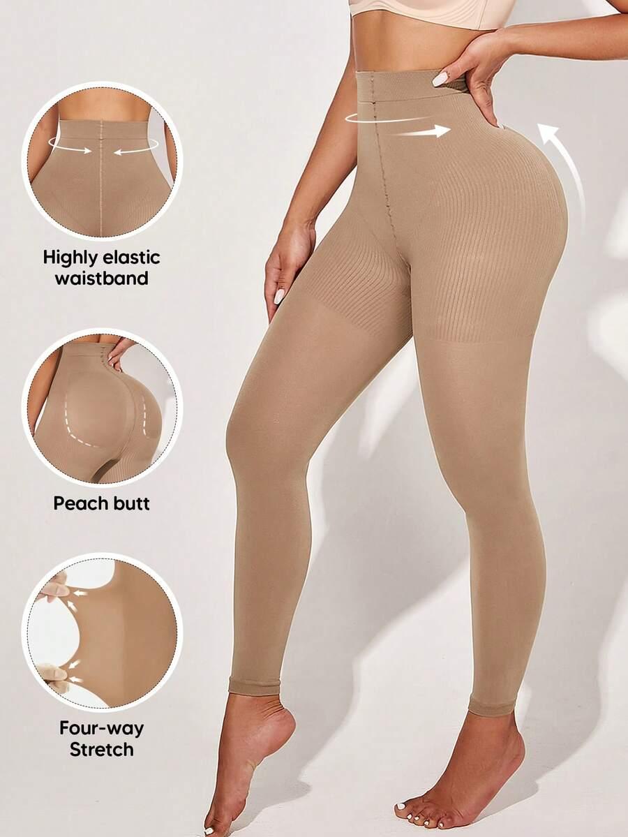 BRĄZOWE KOMPRESYJNE LEGGINSY