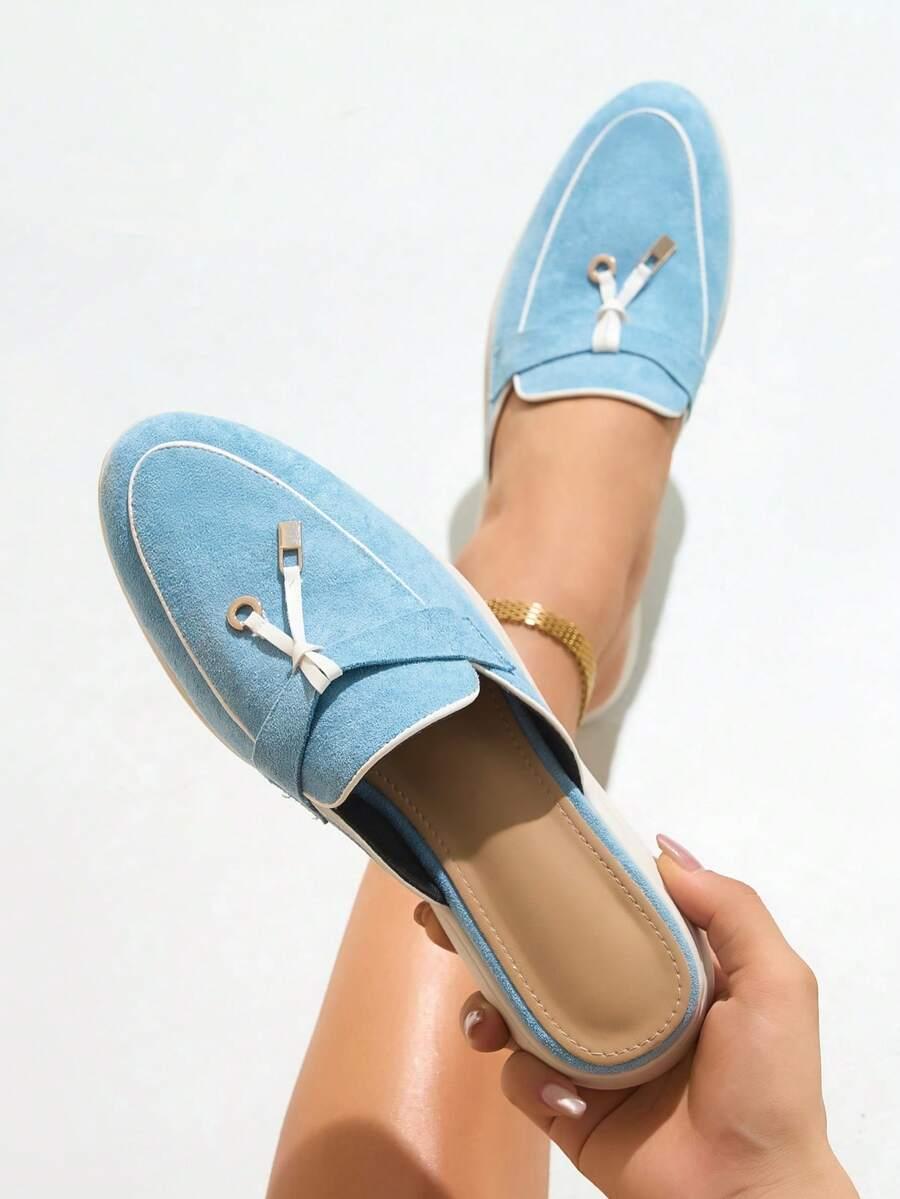 NIEBIESKIE PŁASKIE BUTY