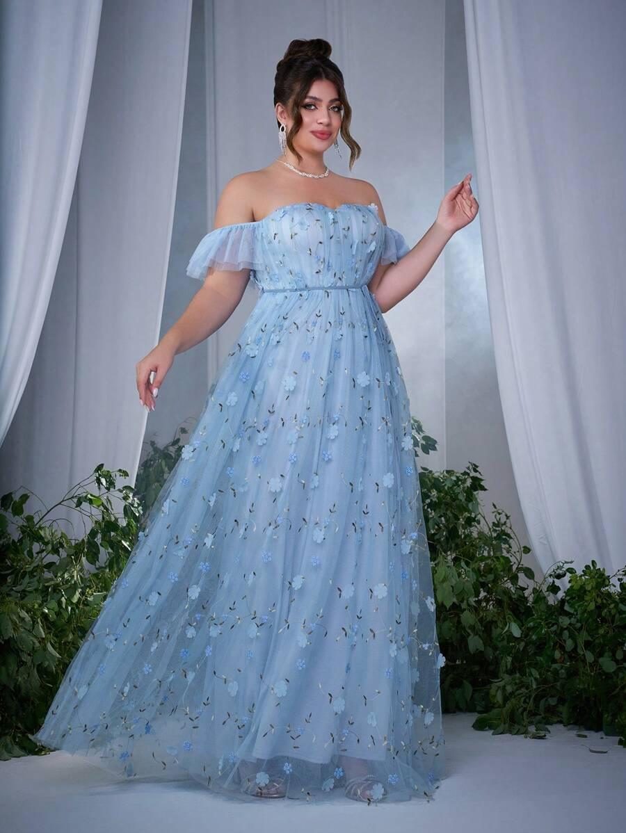 NIEBIESKA MAXI SUKIENKA 
