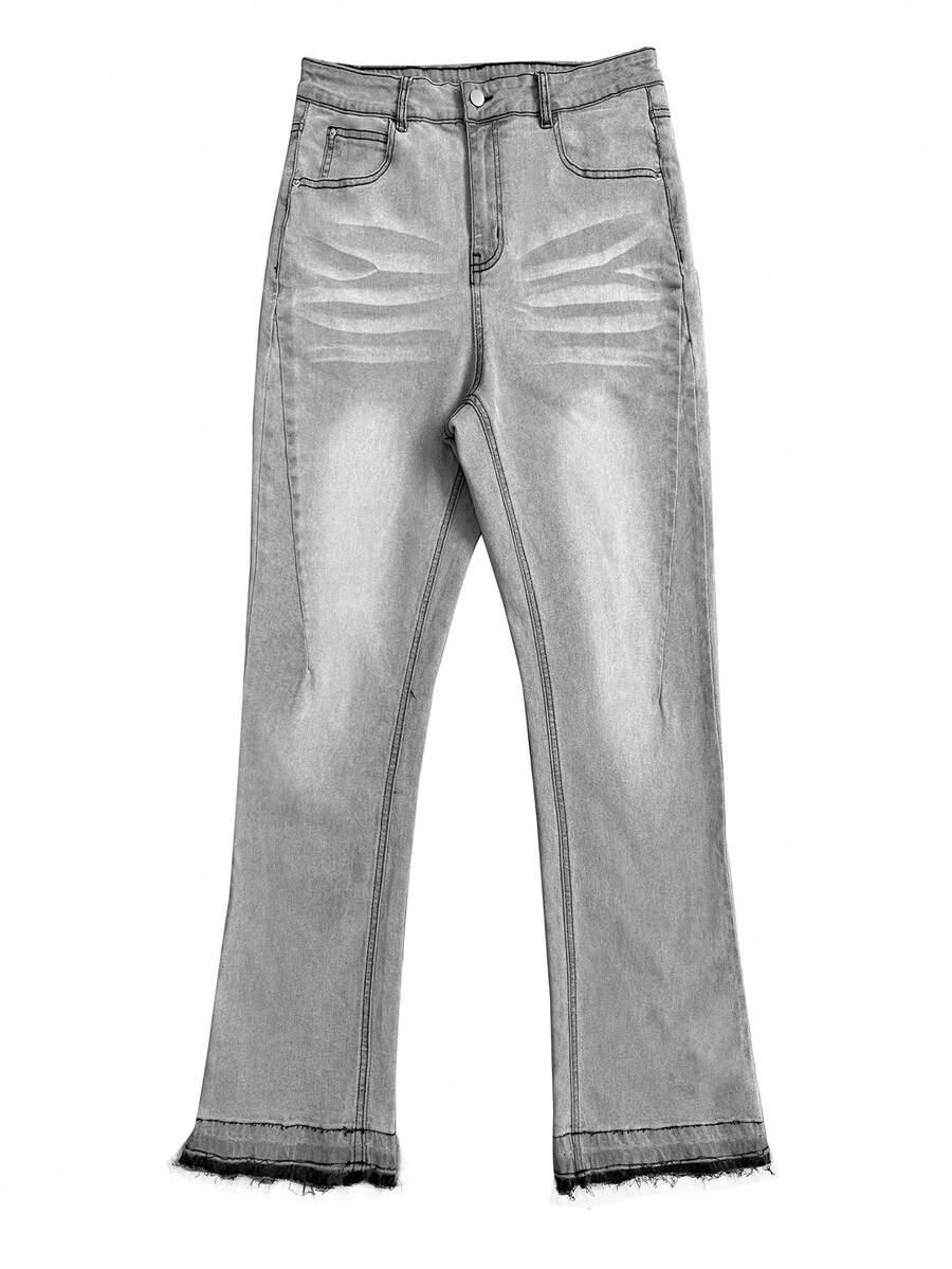 szare spodnie jeans
