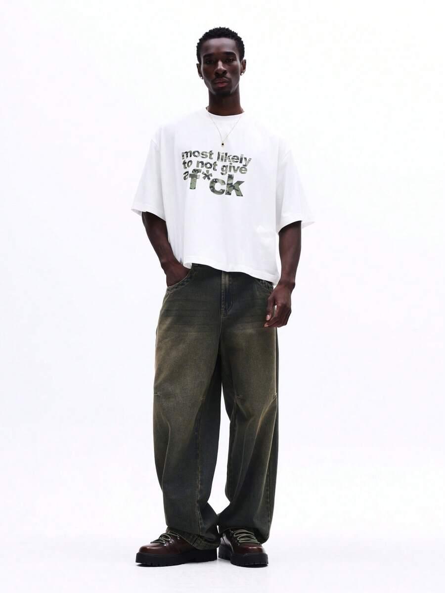 biały t-shirt nadruk