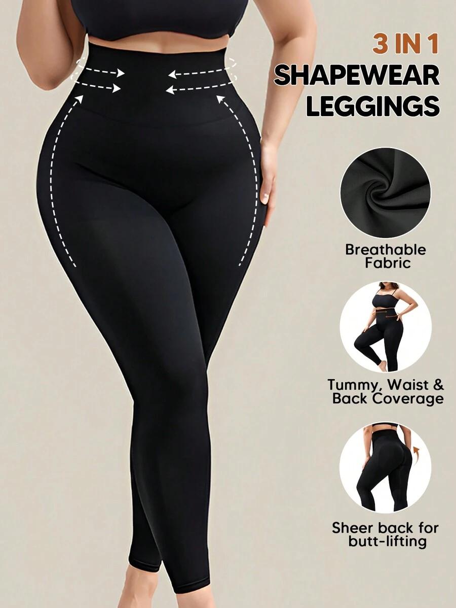 CZARNE LEGGINSY Z WYSOKIM STANEM