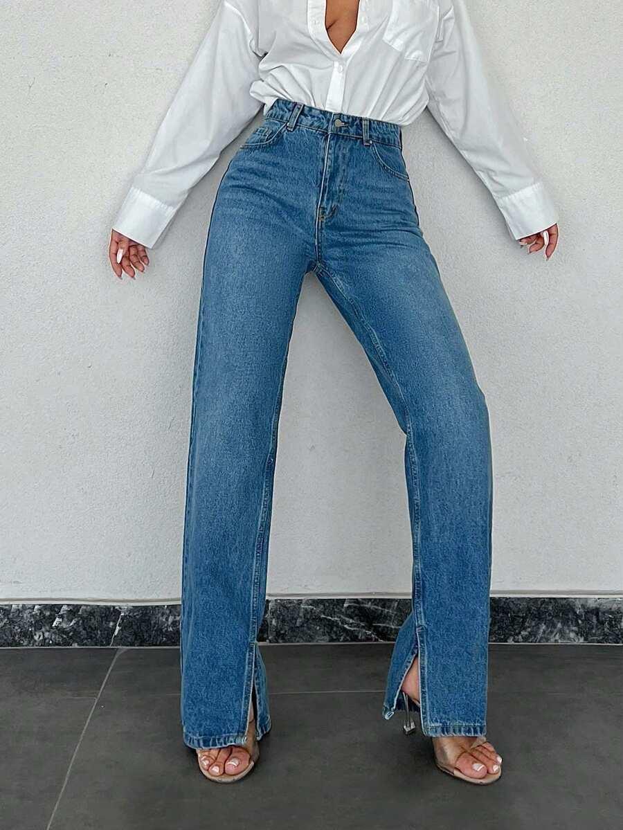 NIEBIESKIE SPODNIE JEANS