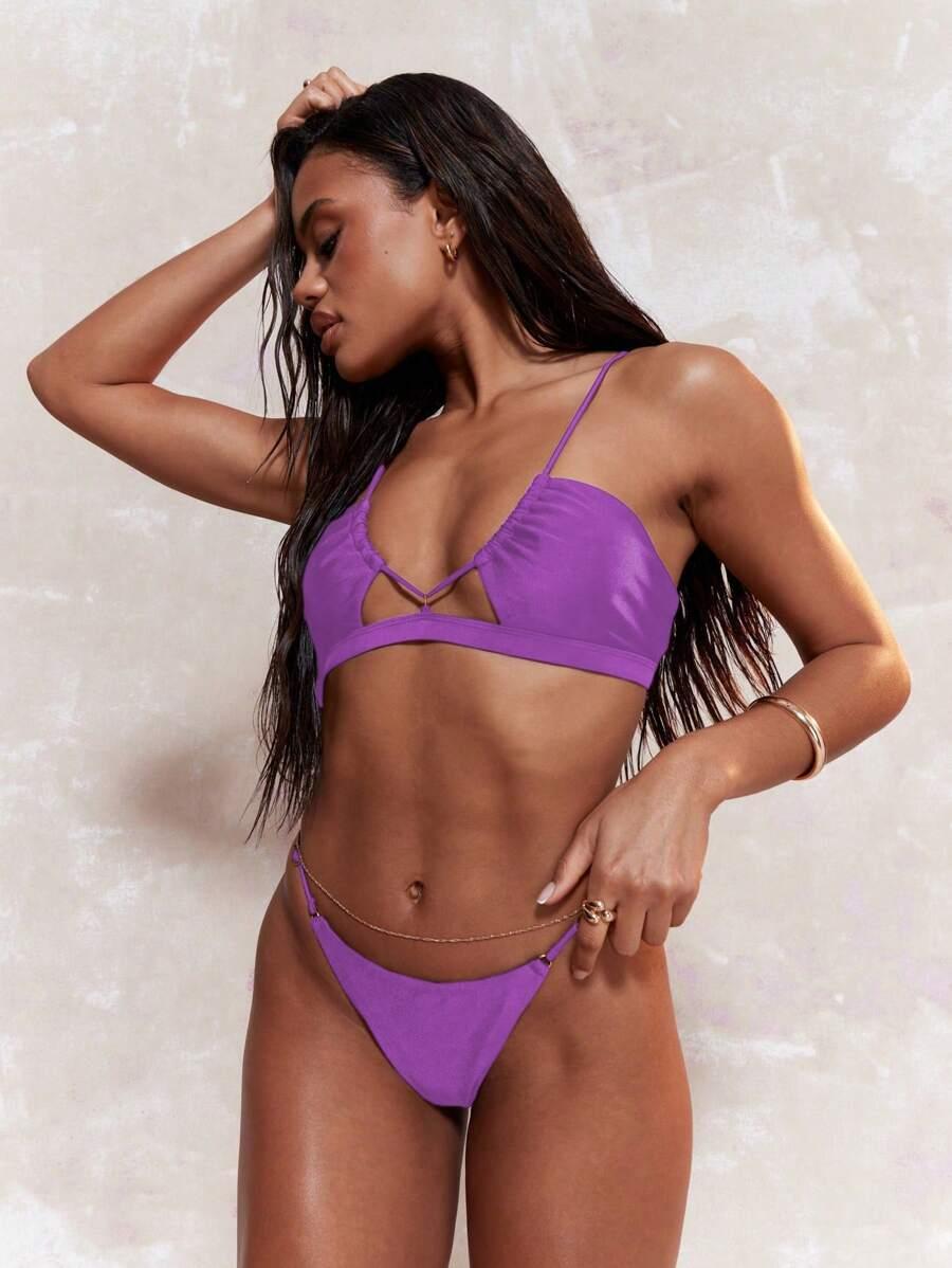 FIOLETOWY DÓŁ OD BIKINI 