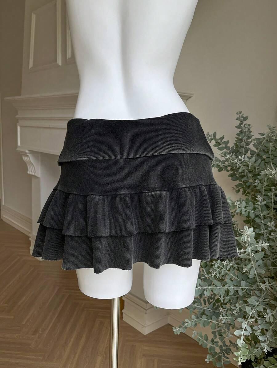 szara mini spódnica 