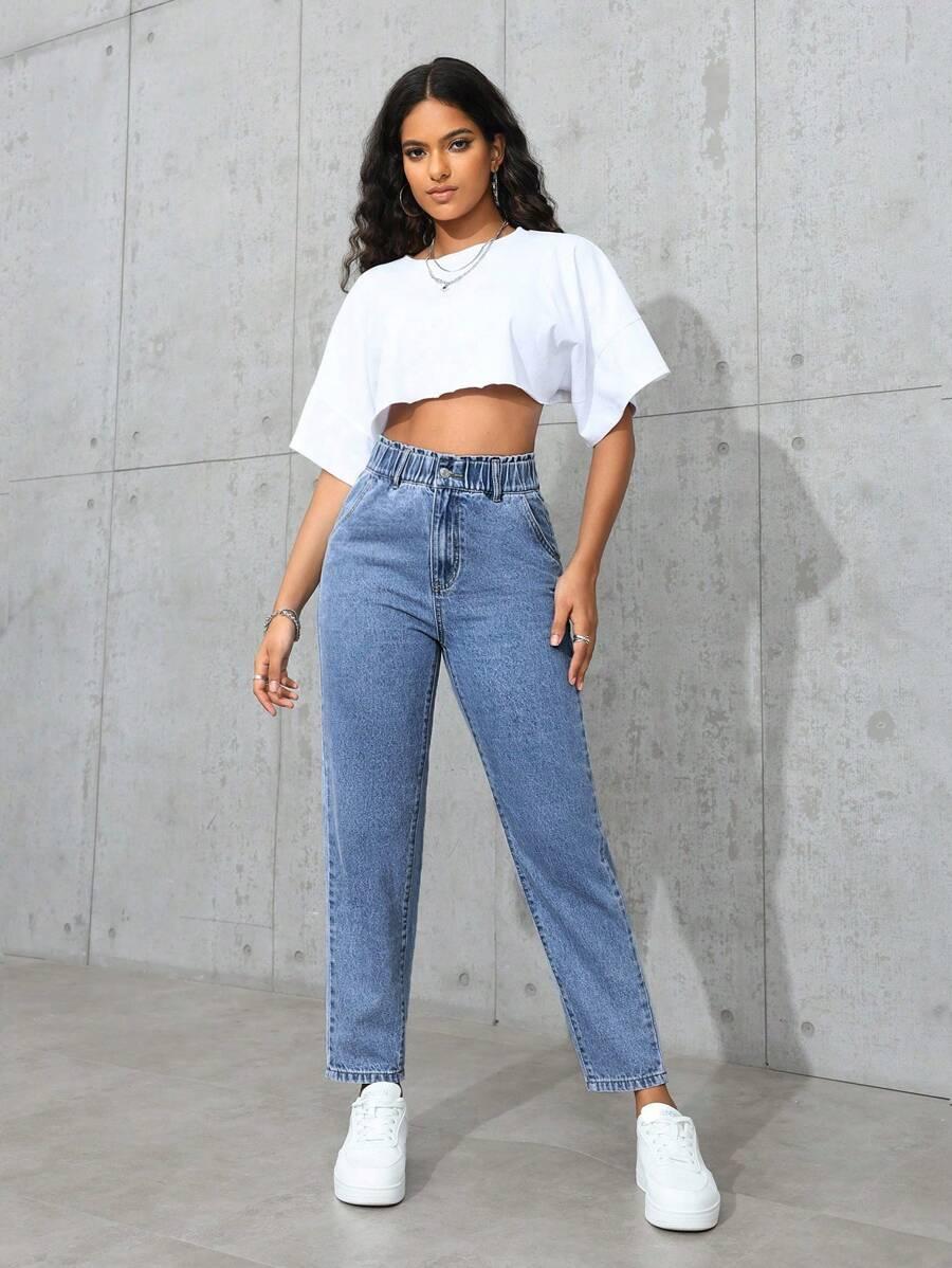 NIEBIESKIE SPODNIE JEANS 