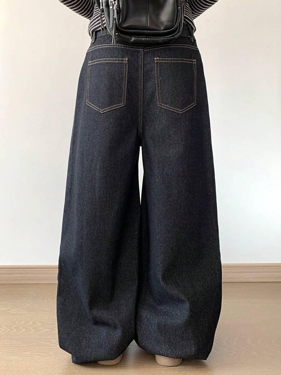 CZARNE SPODNIE JEANS 