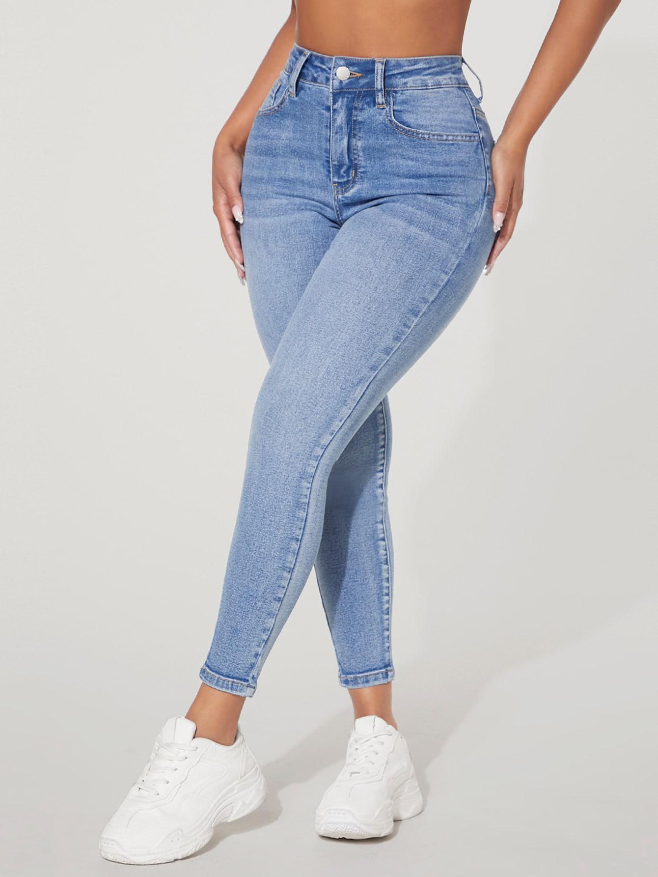 NIEBIESKIE SPODNIE JEANS WYSOKI STAN RURKI