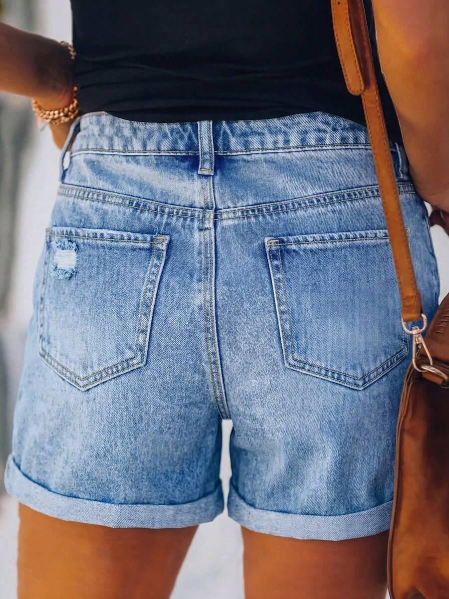 NIEBIESKIE SPODENKI JEANS