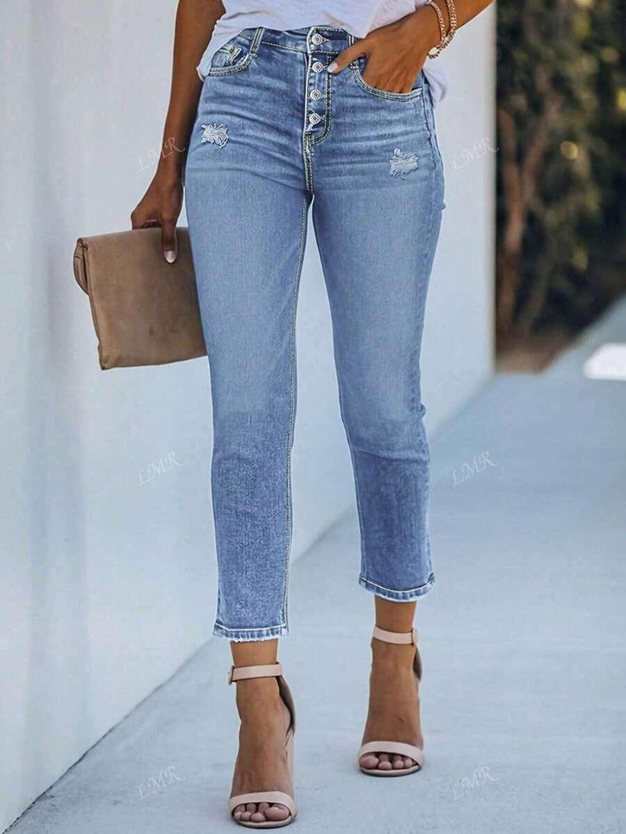 NIEBIESKIE SPODNIE JEANS