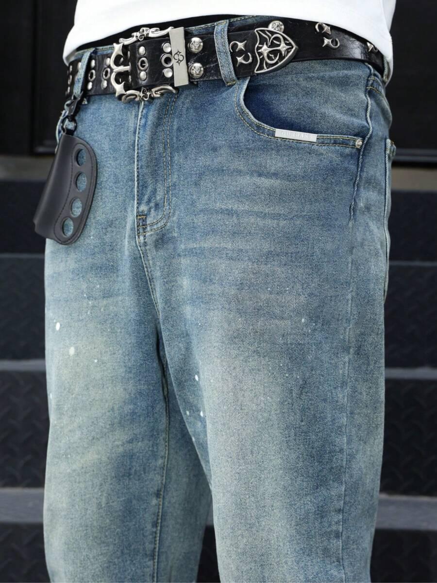 NIEBIESKIE SPODNIE JEANS
