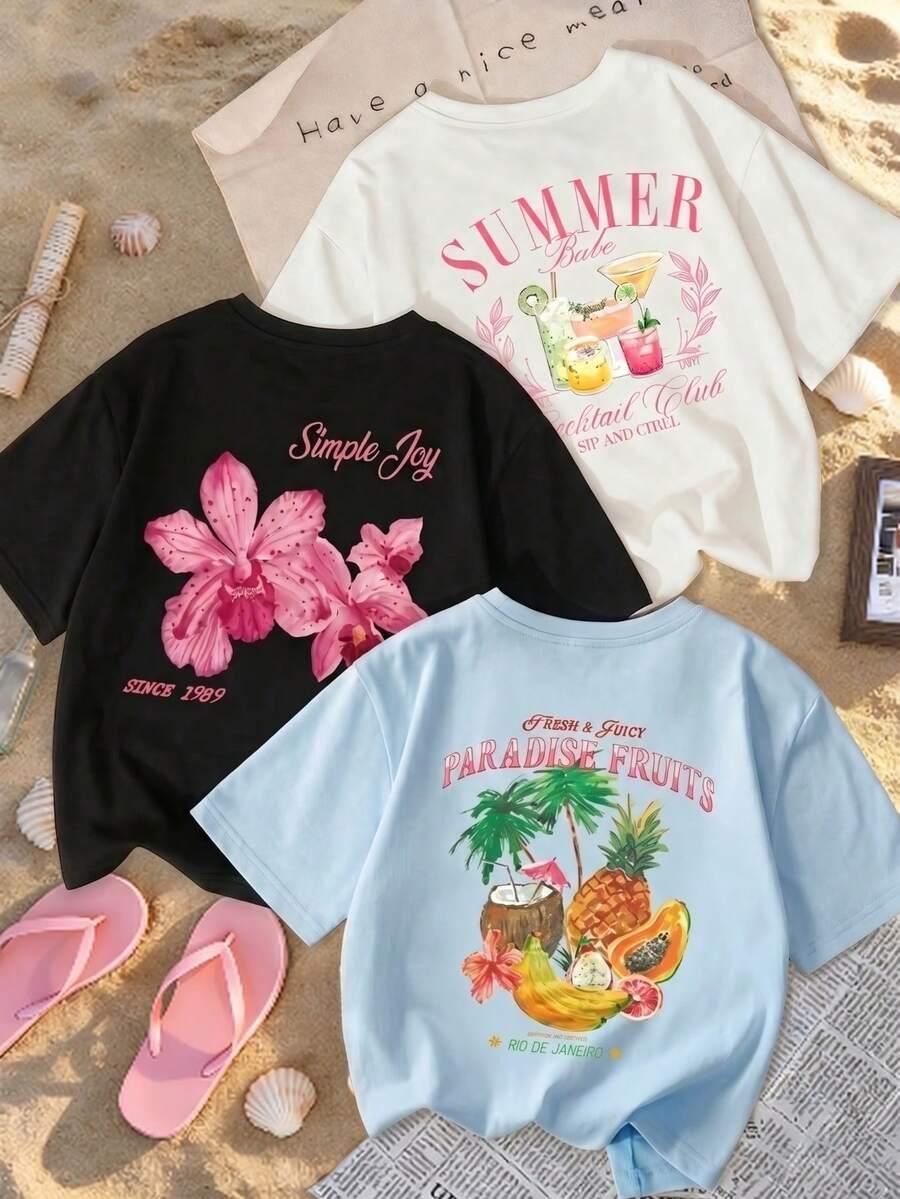 biały t-shirt nadruk