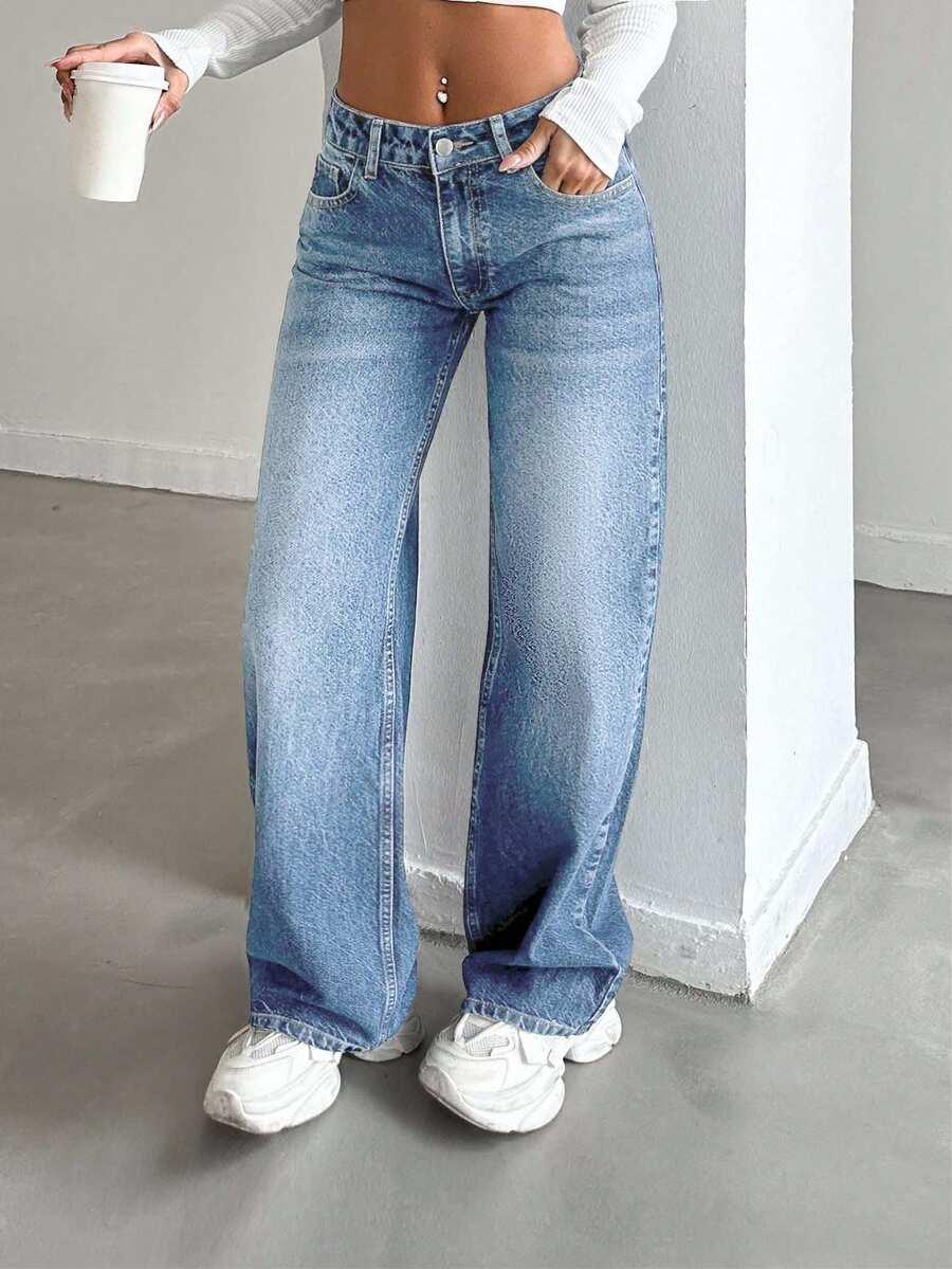 NIEBIESKIE SPODNIE JEANS