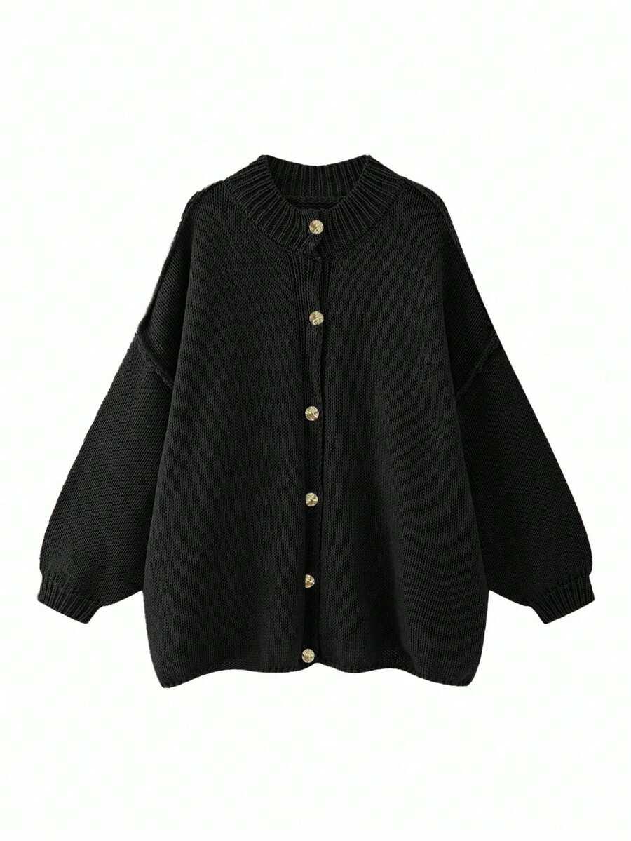 CZARNY SWETER KARDIGAN