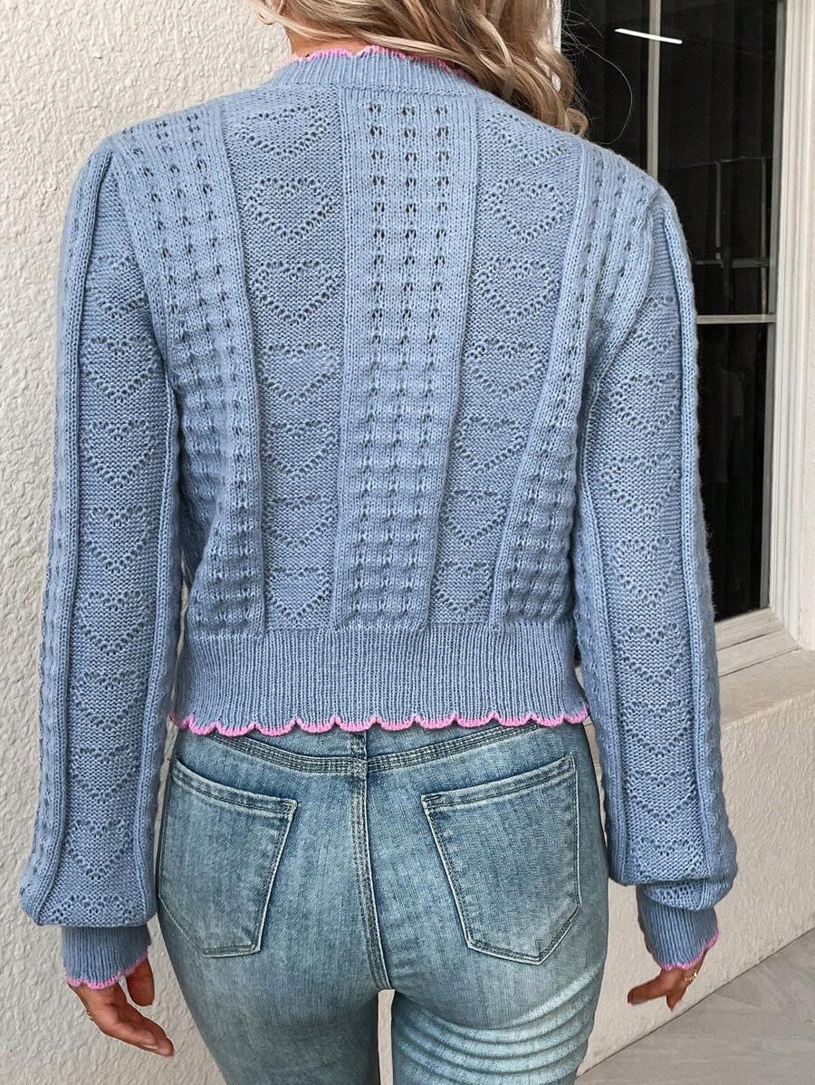 ROZPINANY SWETER KONTRAST