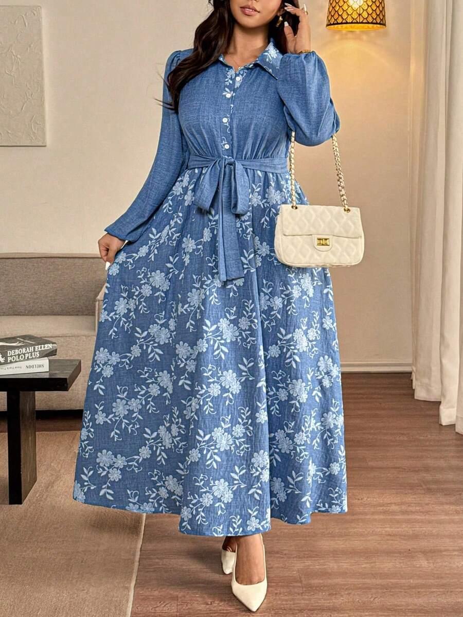 niebieska maxi sukienka