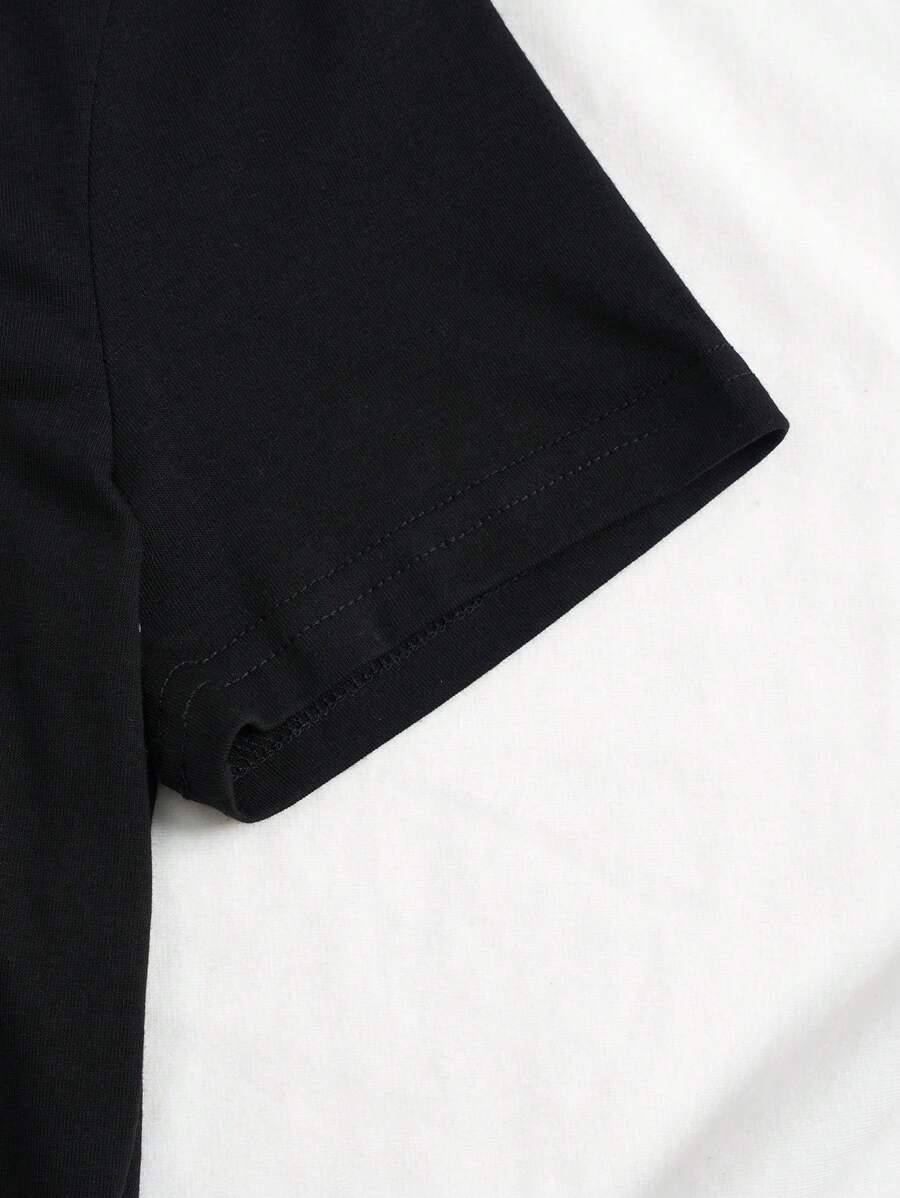 CZARNY T-SHIRT BASIC