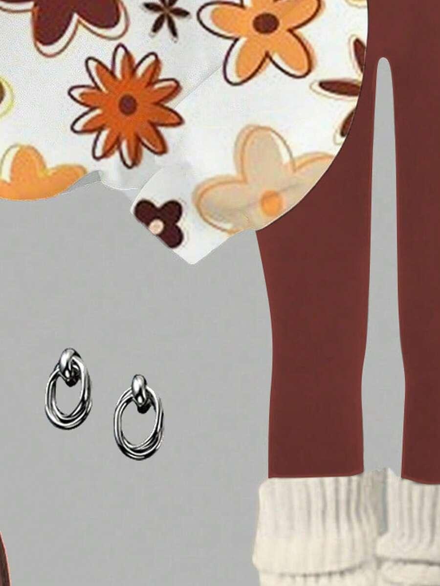 komplet bluza legginsy nadruk