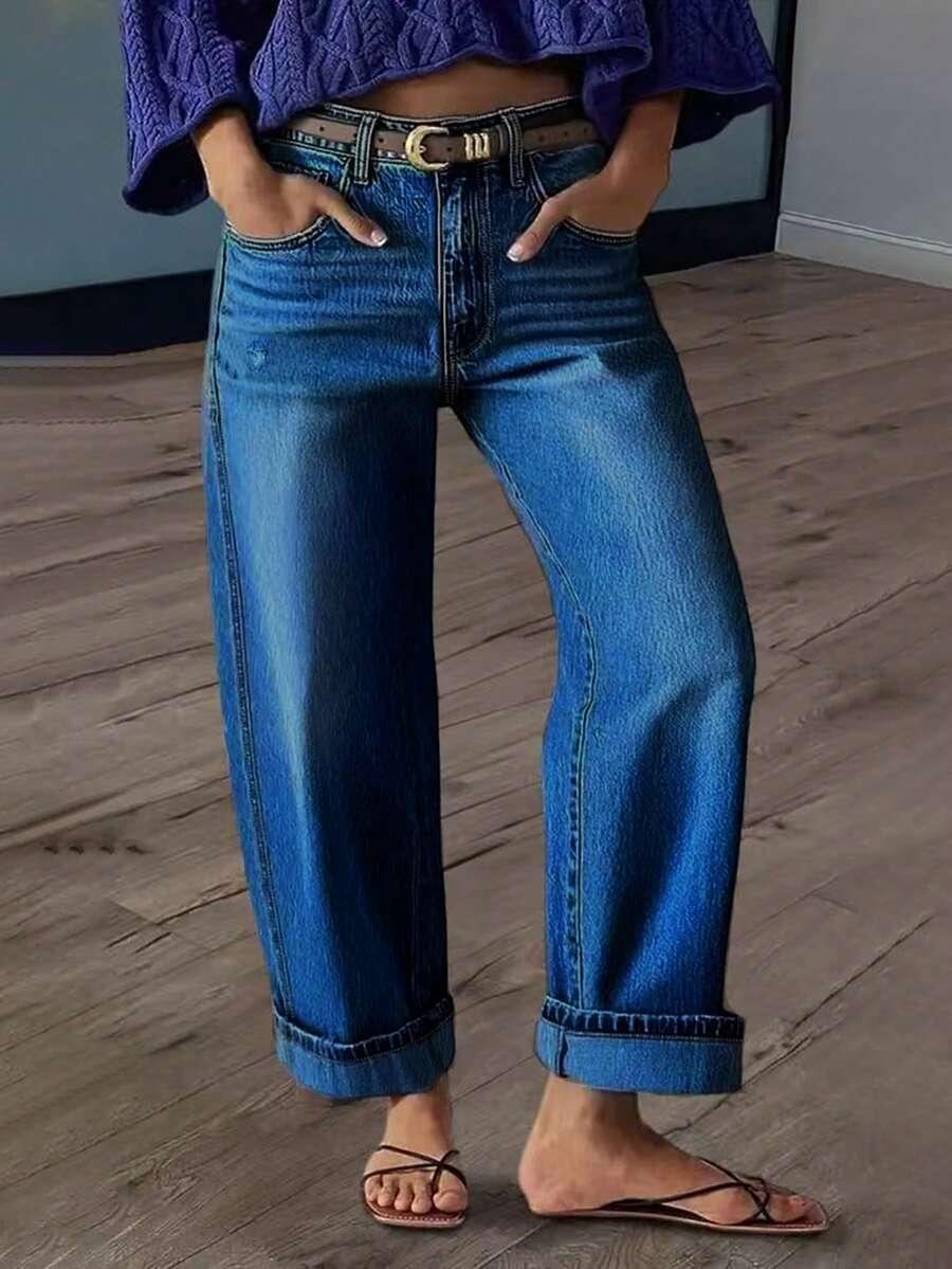 NIEBIESKIE SPODNIE JEANS