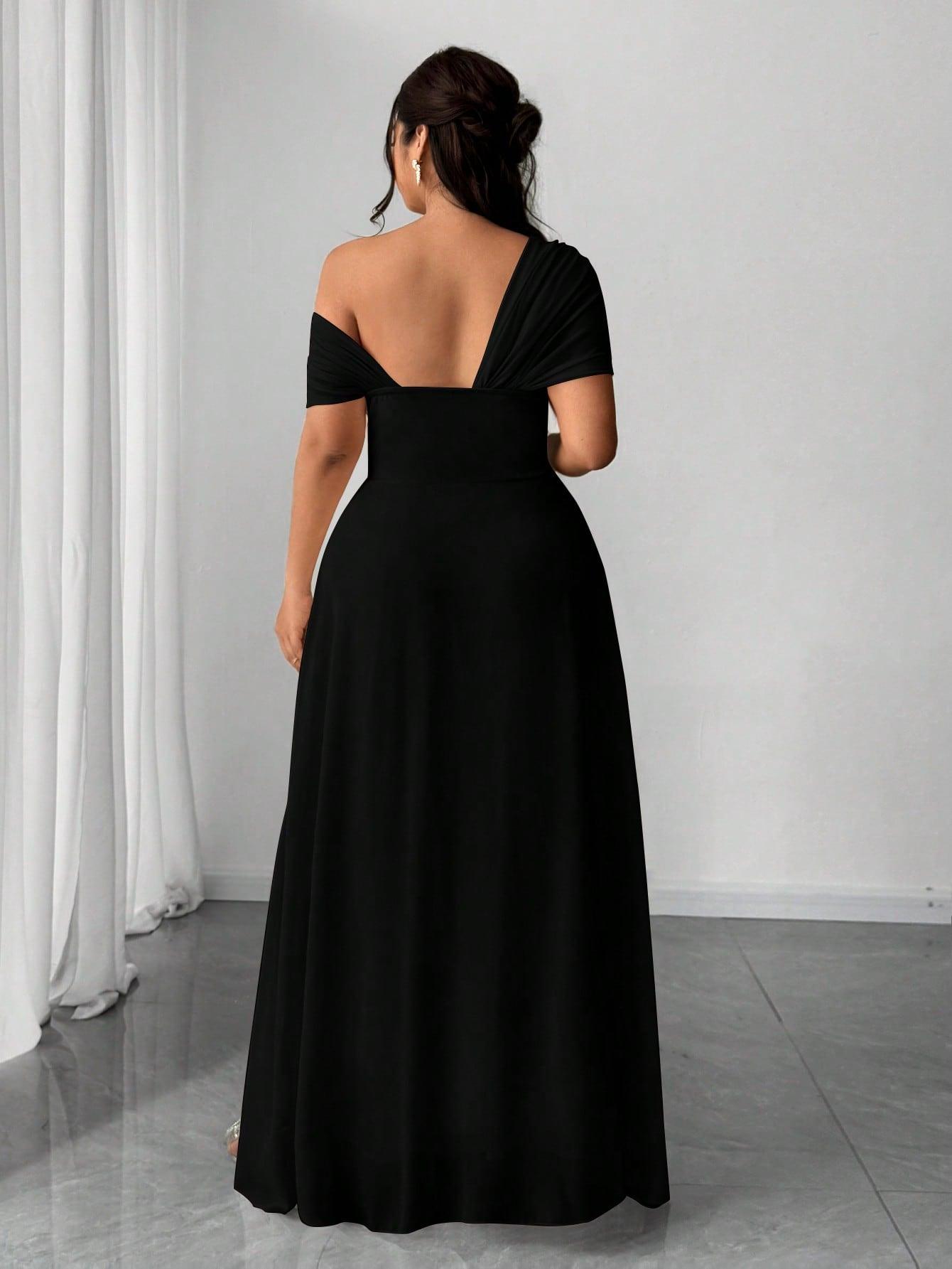 CZARNA MAXI SUKIENKA