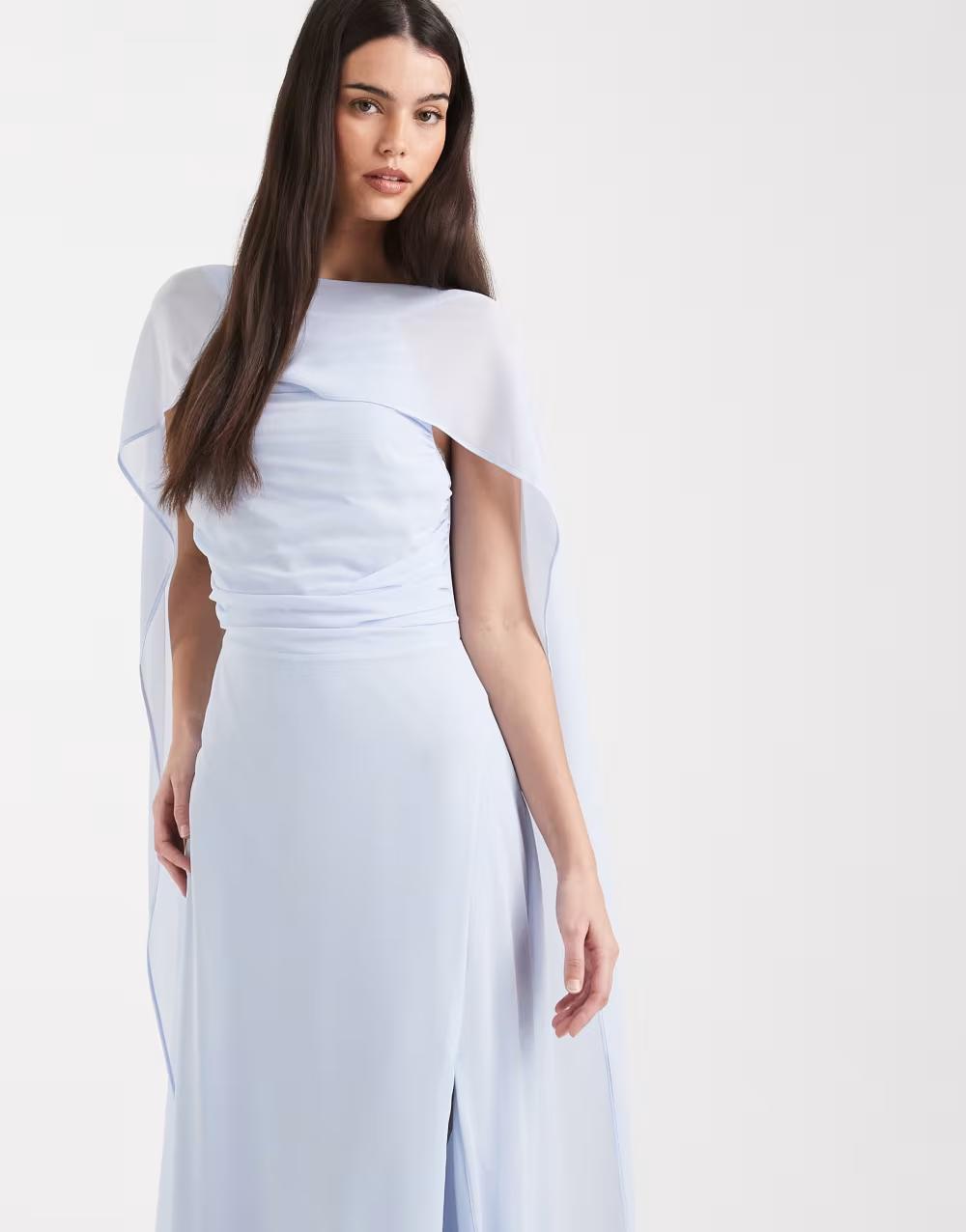 NIEBIESKA MAXI SUKIENKA FALBANA