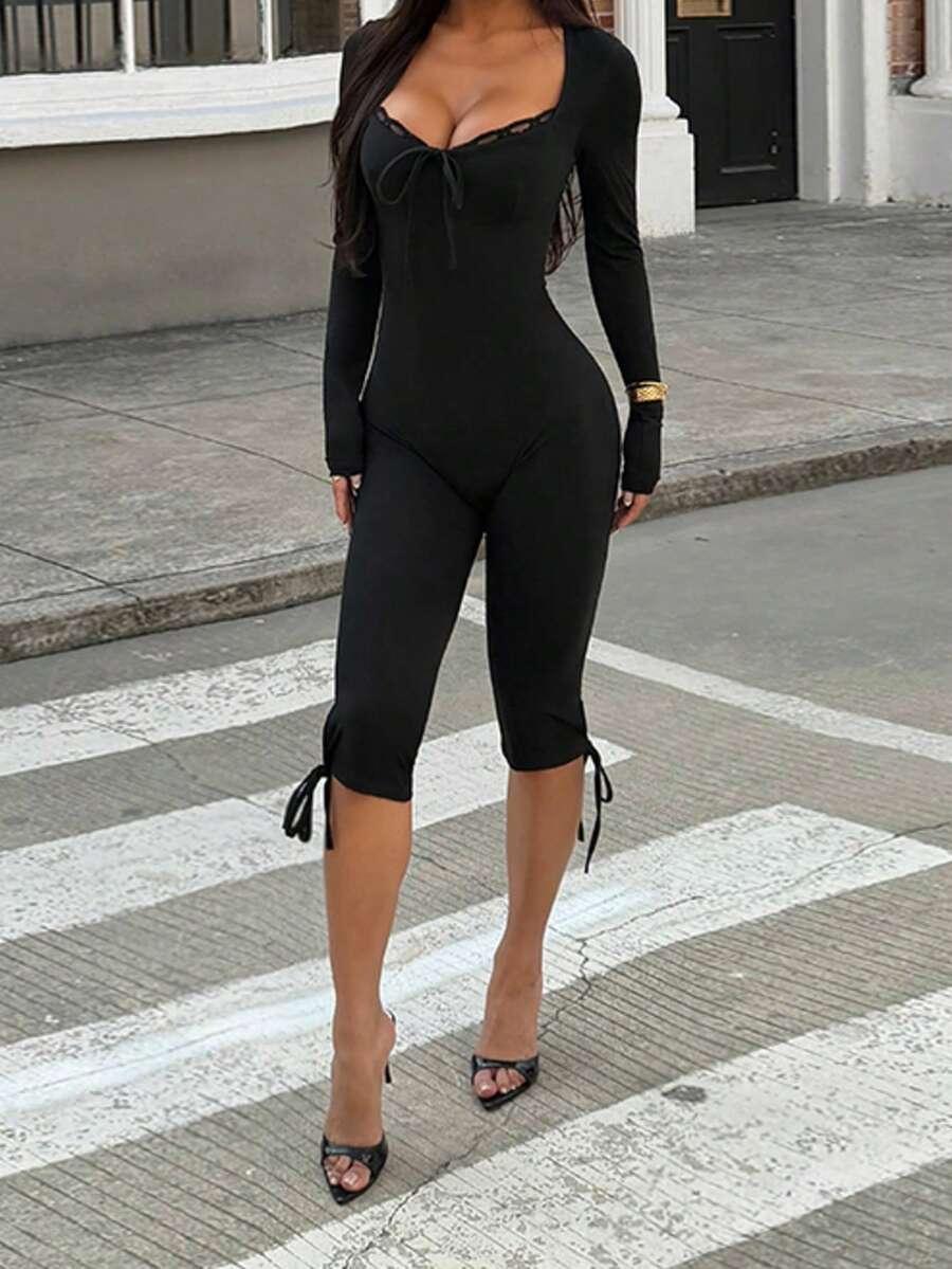 CZARNY KOMBINEZON CASUAL