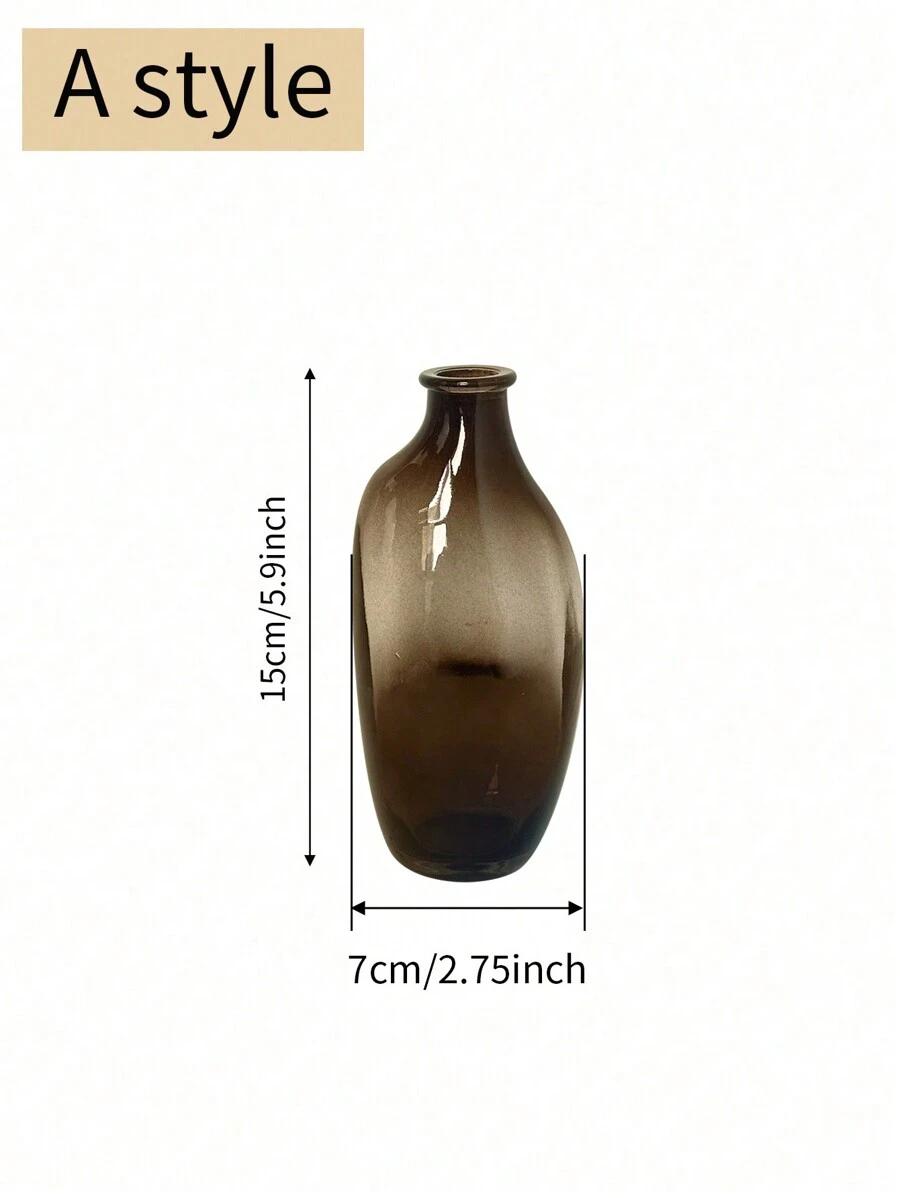 BRĄZOWY ASYMETRYCZNY WAZON 15X7CM