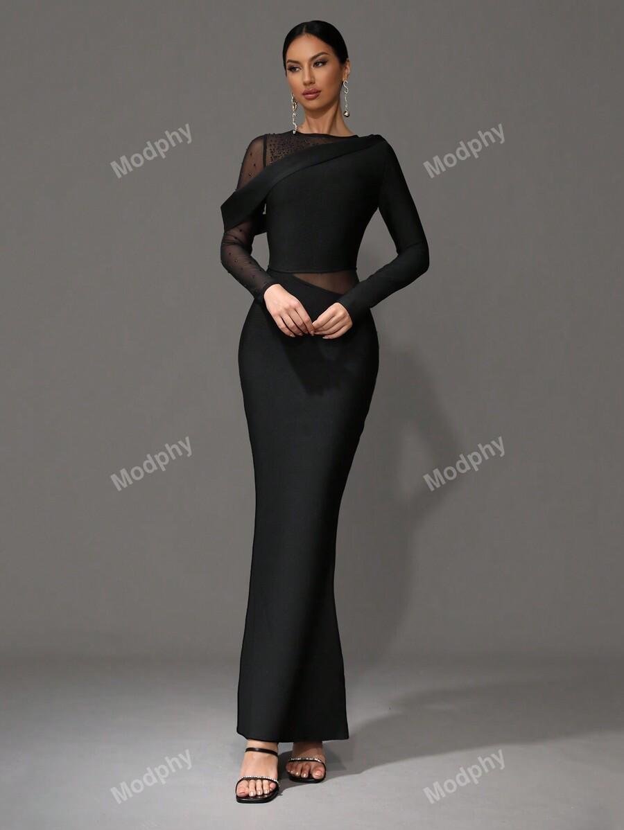 CZARNA SUKIENKA MAXI