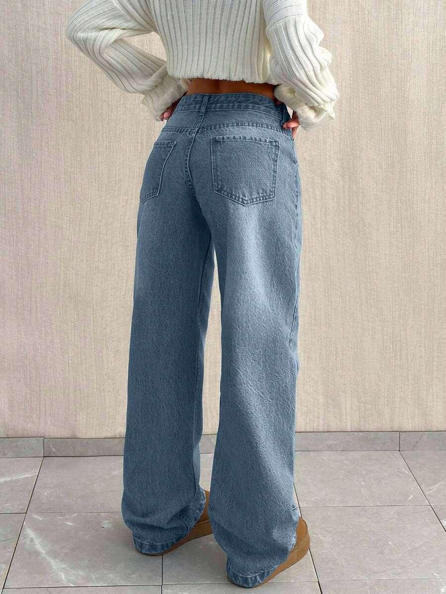NIEBIESKIE SPODNIE JEANS