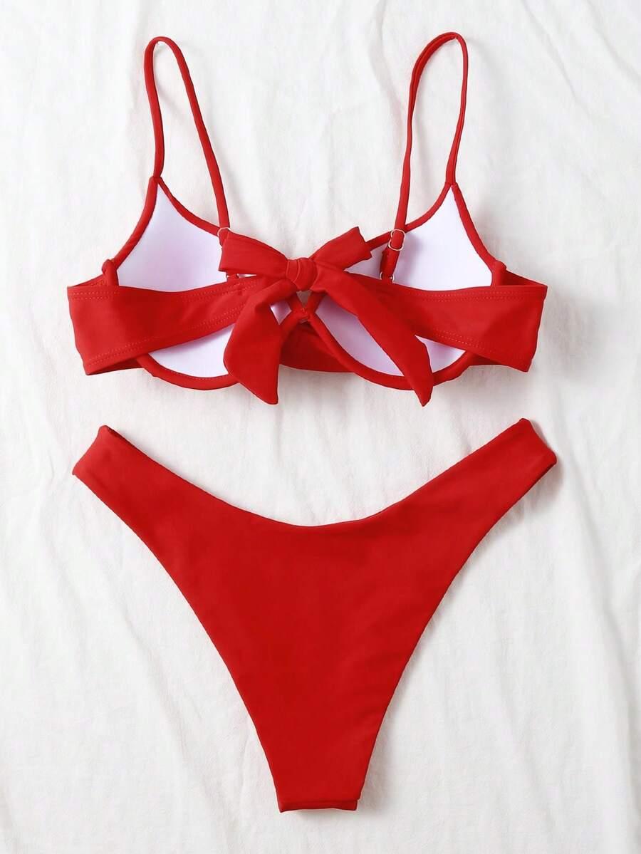 czerwony komplet bikini 