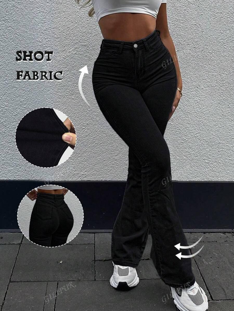 CZARNE SPODNIE JEANS