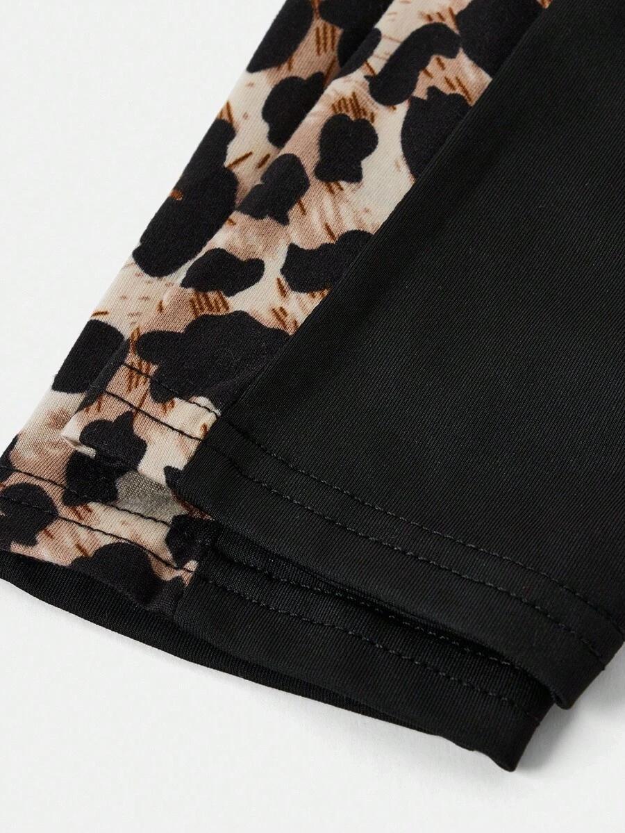 legginsy aniaml print wysoki stan 