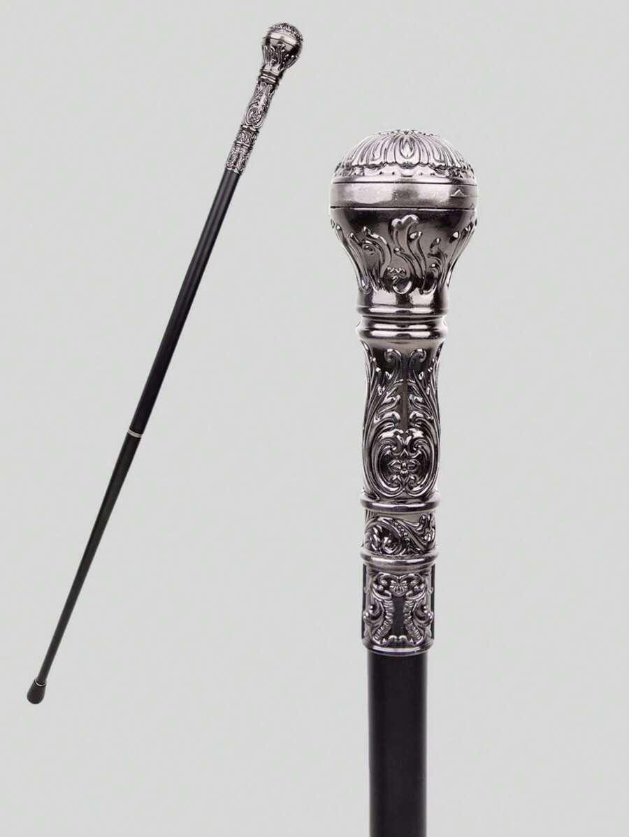 laska metalowa z dekoracyjnym ornamentem