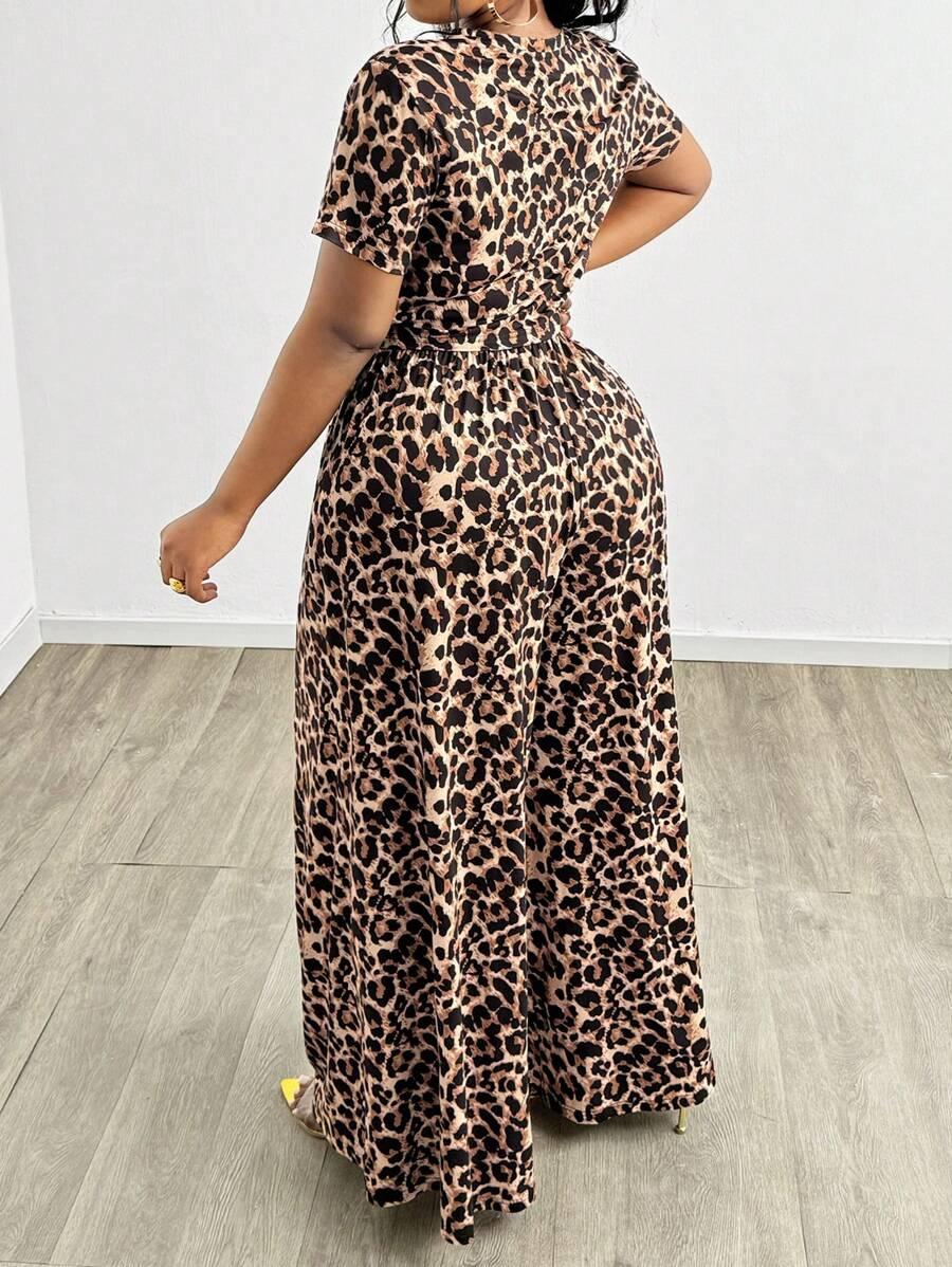 BLUZKA KRÓTKI RĘKAW ANIMAL PRINT