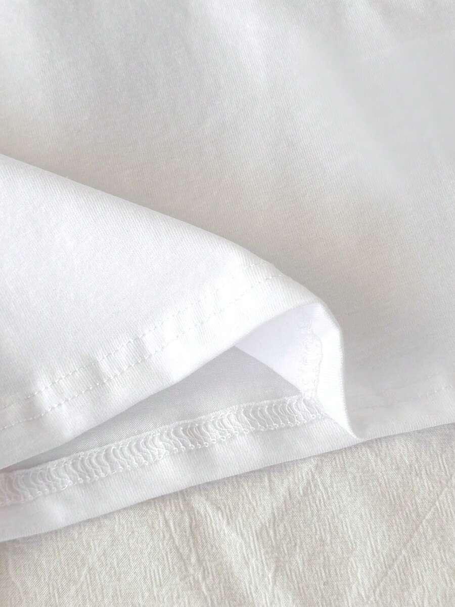 KLASYCZNY GŁADKI BIAŁY T-SHIRT BASIC