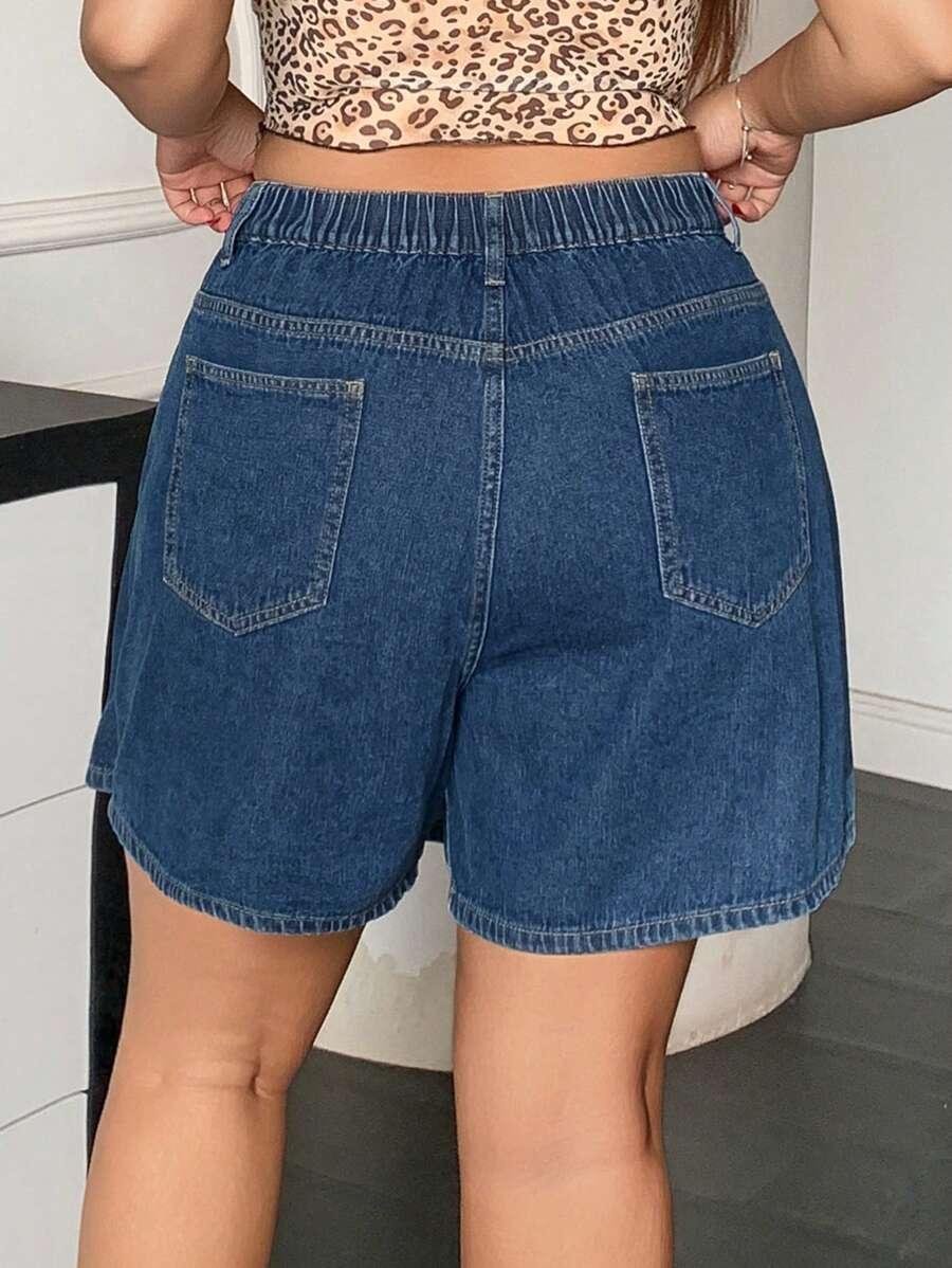 NIEBIESKIE SPÓDNICO-SPODENKI JEANS