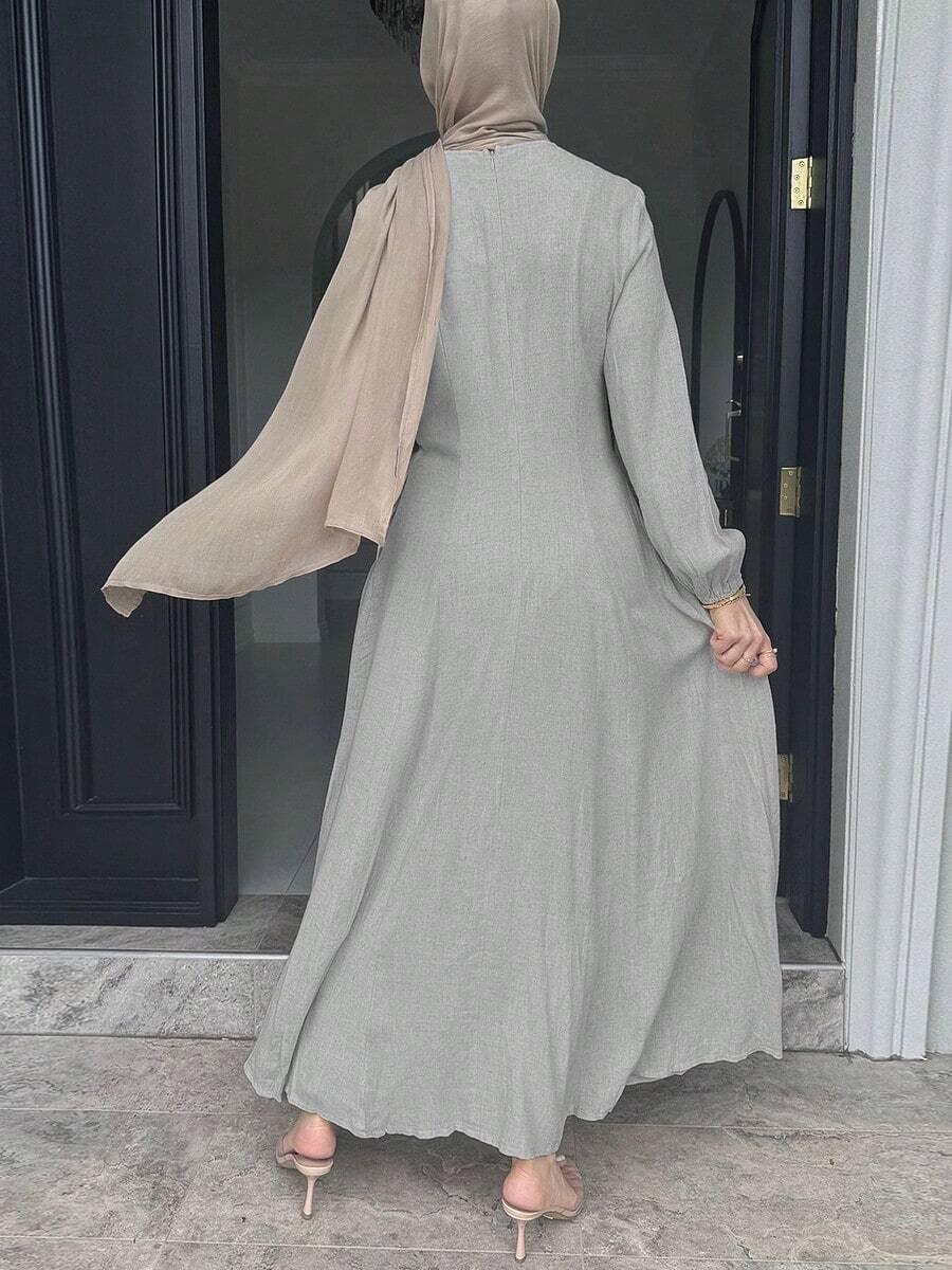 szara maxi sukienka