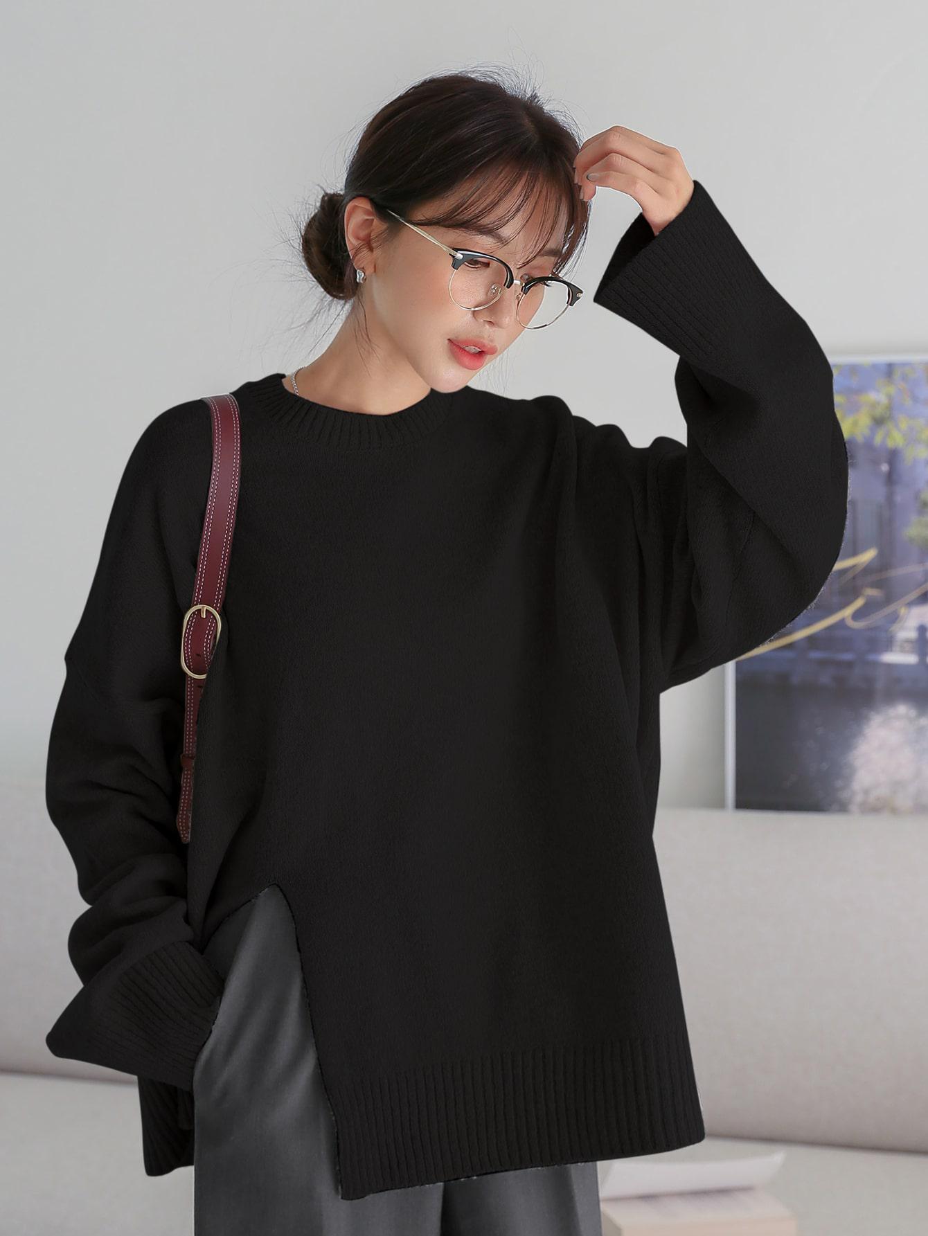 CZARNY SWETER CASUAL