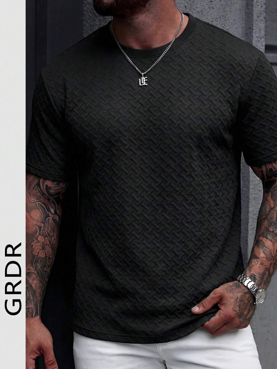 czarny t-shirt casual