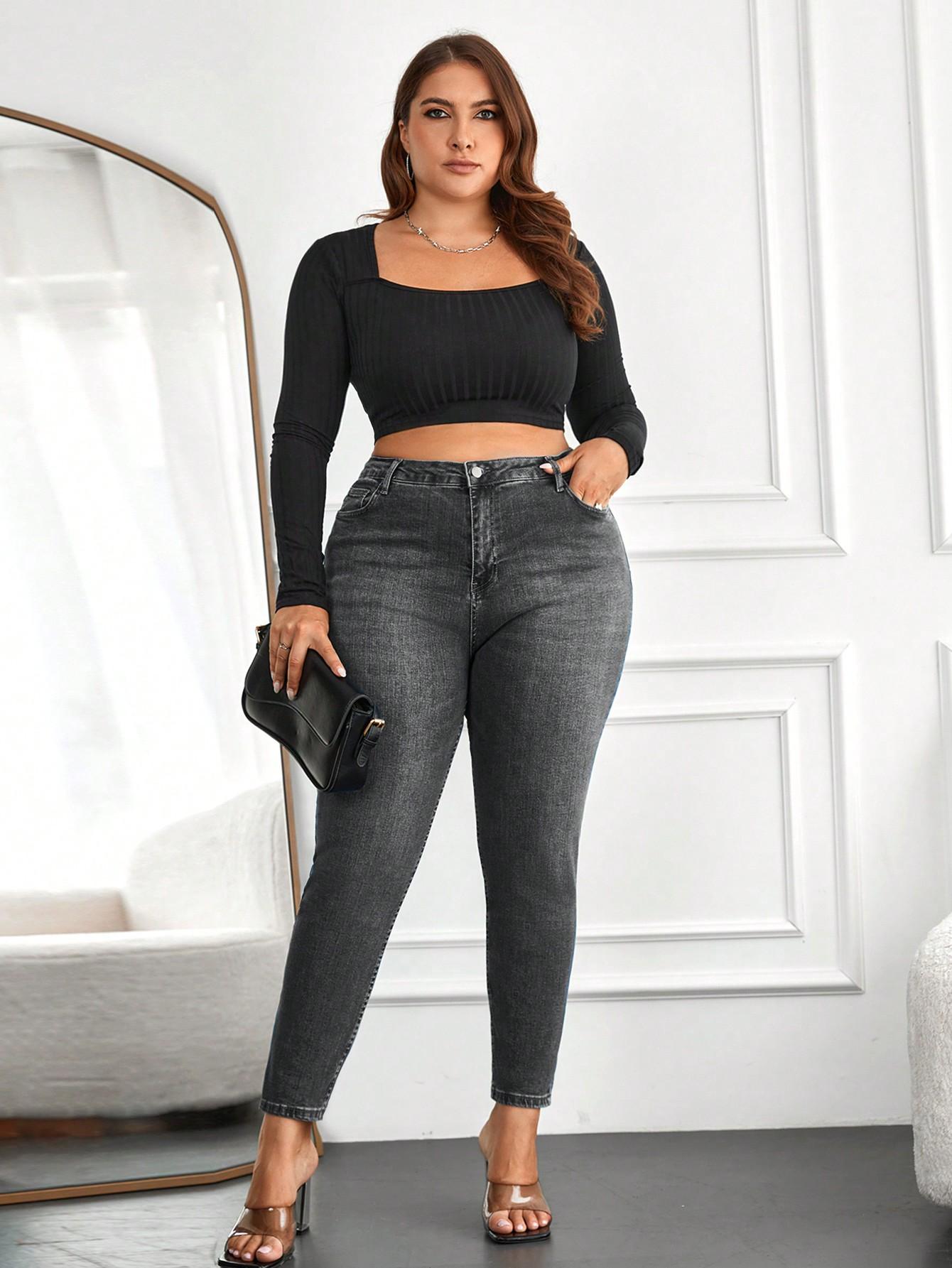 szare spodnie jeans