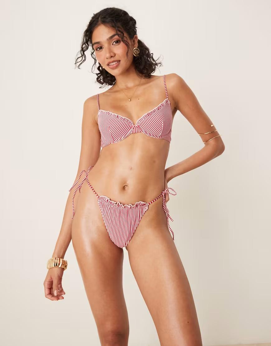 dół od bikini wzór paski