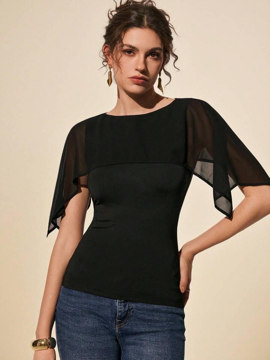CZARNY TOP CASUAL 