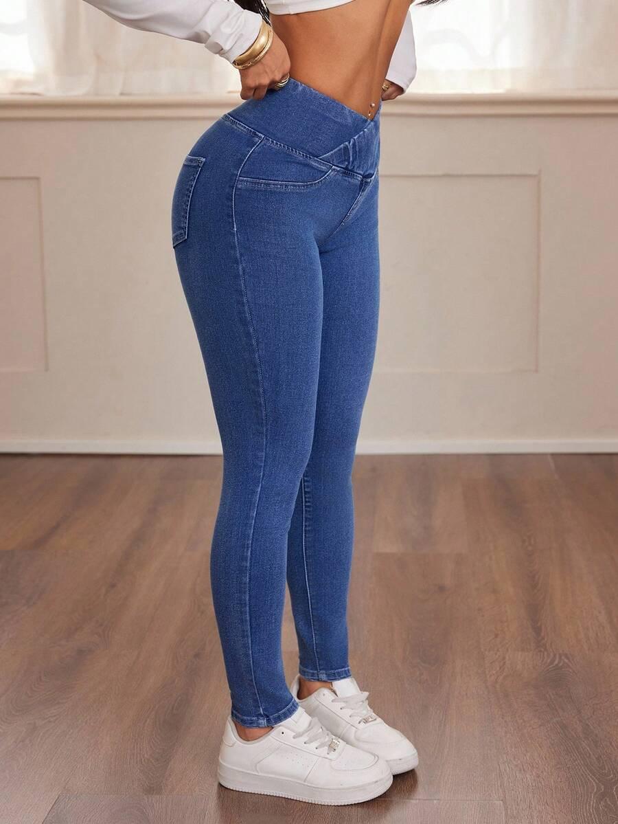 NIEBIESKIE SPODNIE JEANS RURKI
