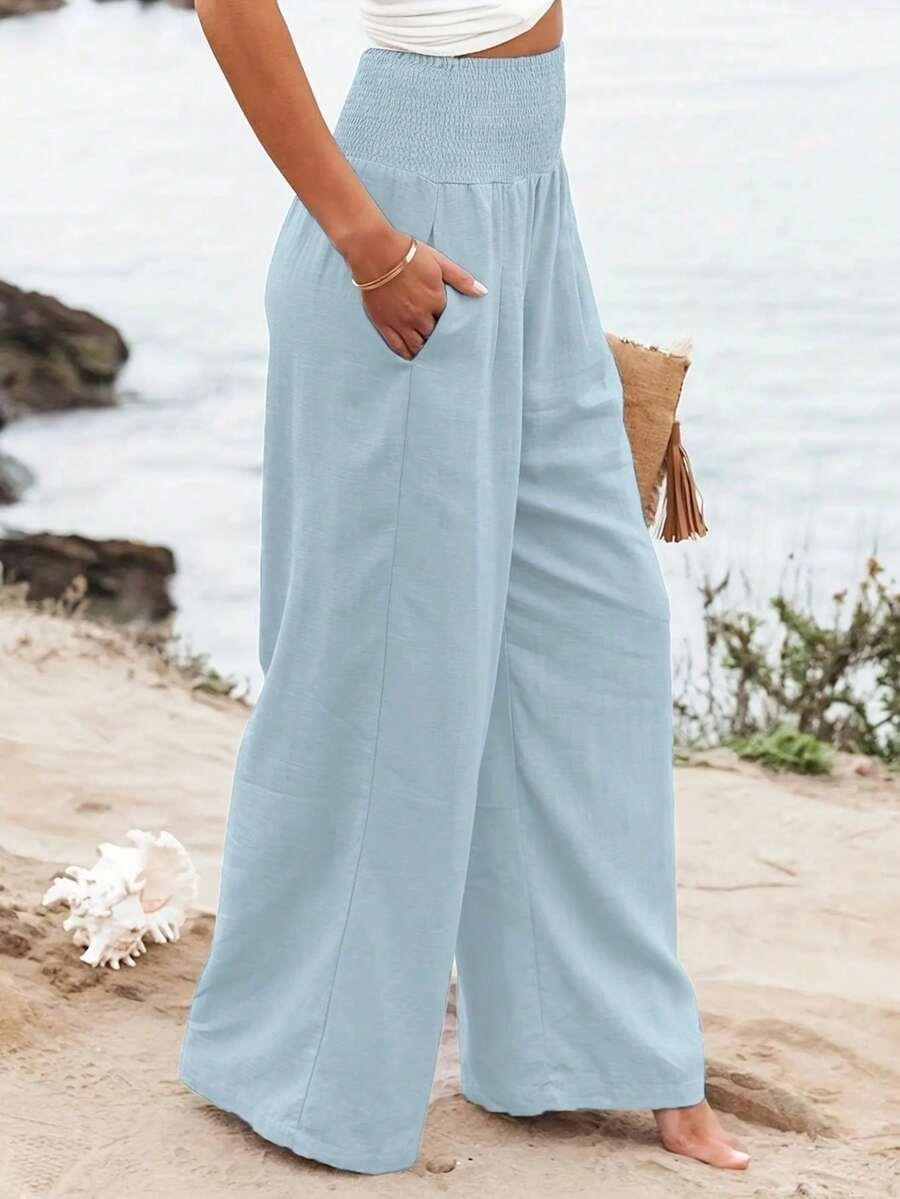 niebieskie spodnie casual