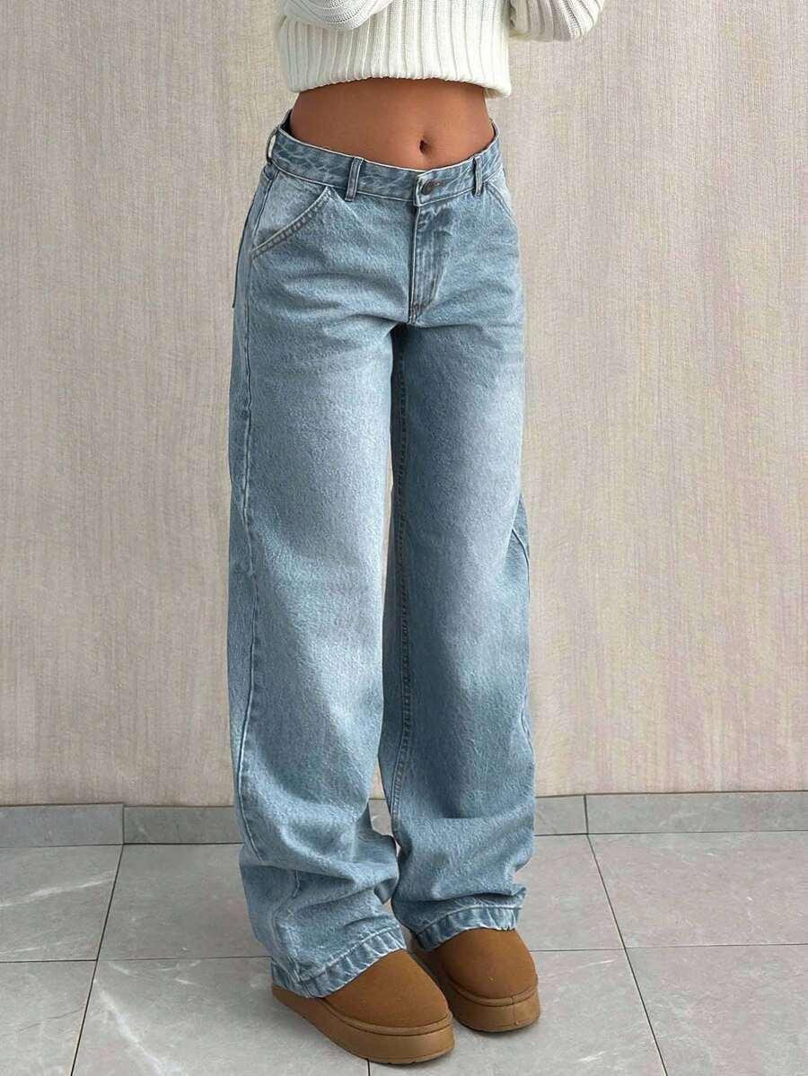 NIEBIESKIE SPODNIE JEANS 