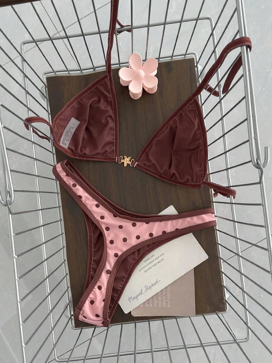 dwuczęściowy komplet bikini print 