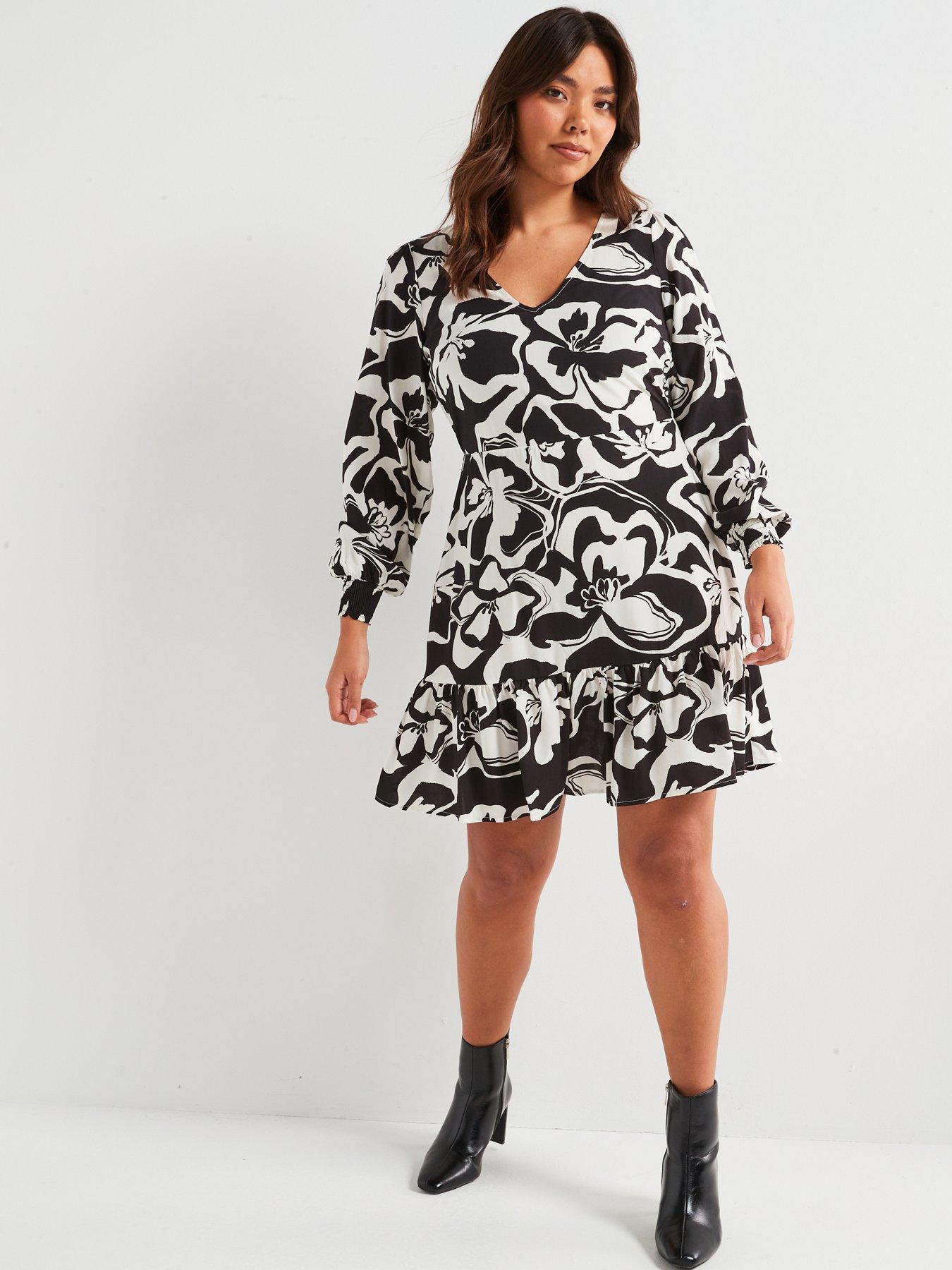 V BY VERY KRÓTKA SUKIENKA FLORAL PRINT