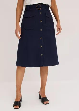 granatowa spódnica jeans 