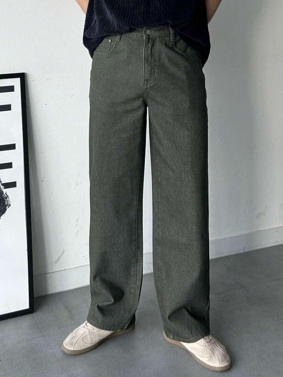 ZIELONE SPODNIE JEANS