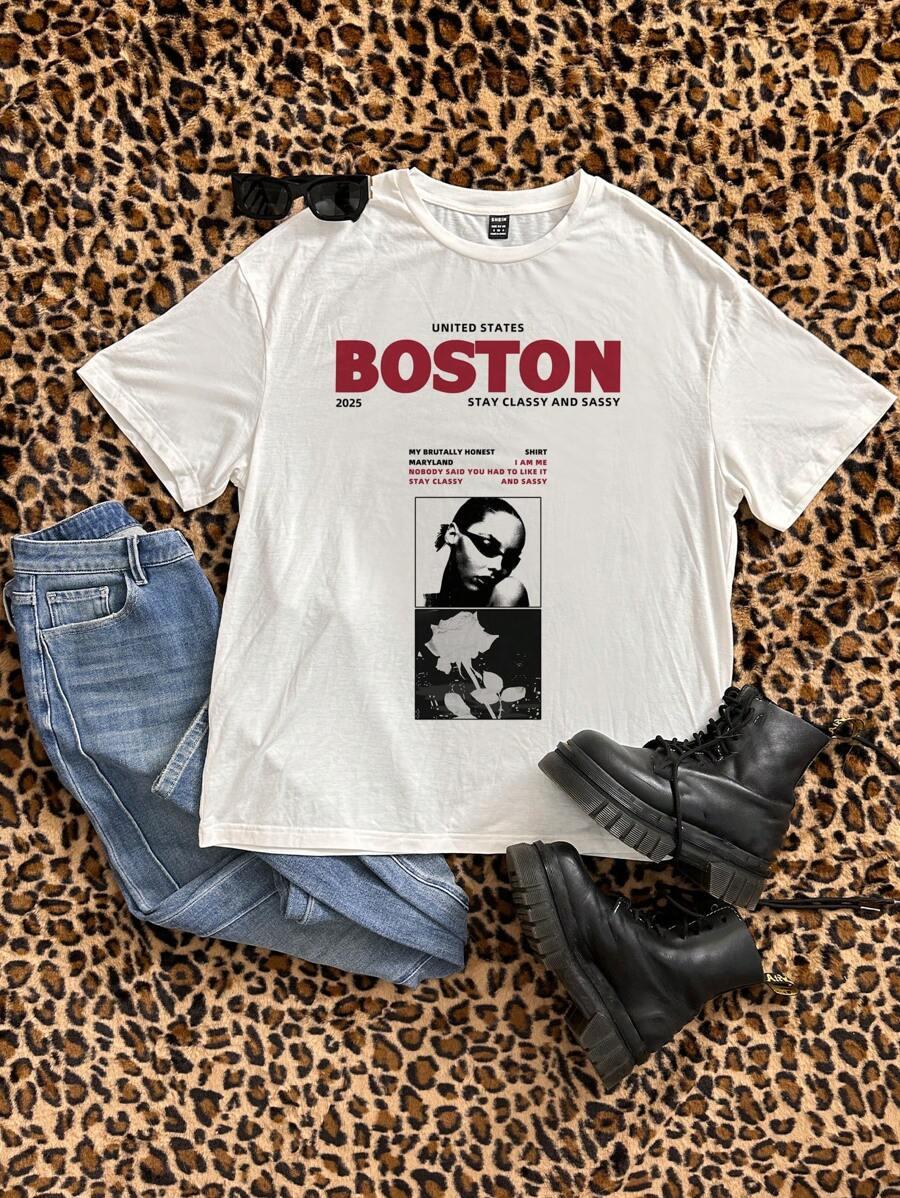 t-shirt z nadrukiem oversize